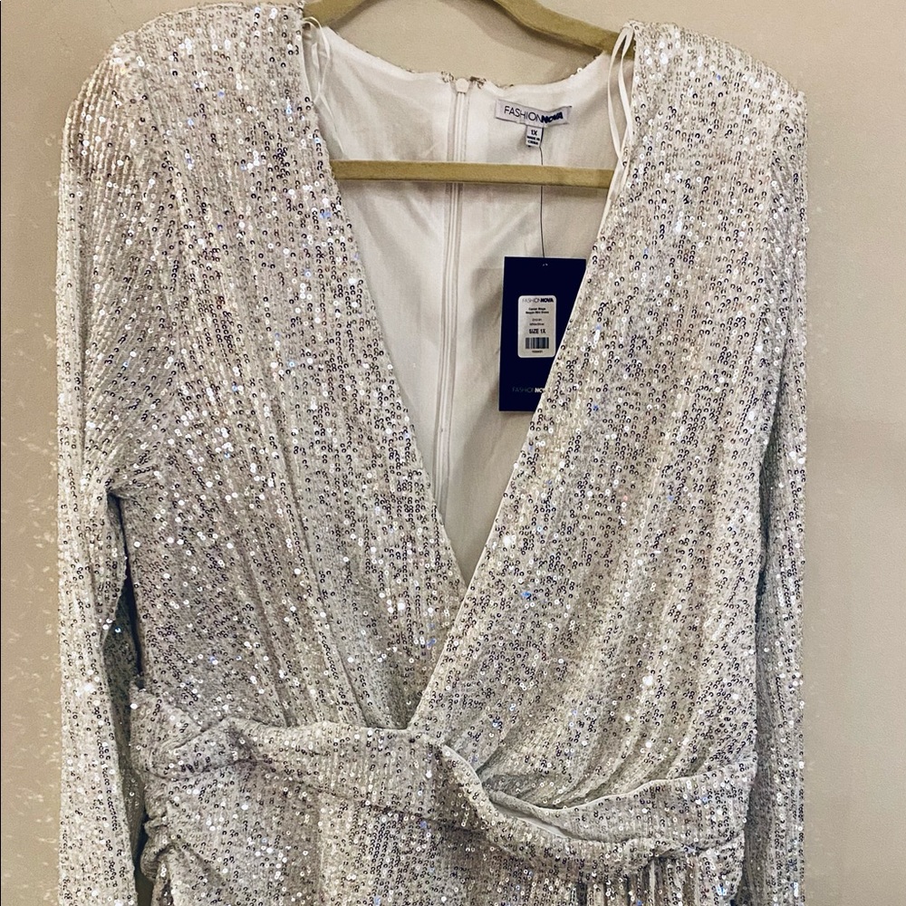 Silver Sequin Dress